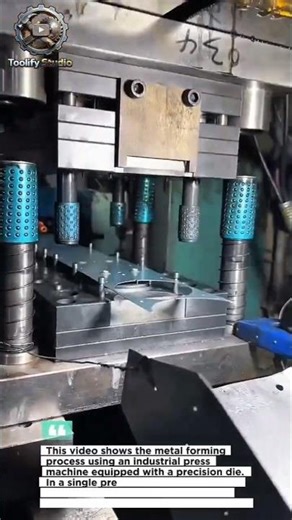 High Precision Metal Stamping Process – Industrial Press Machine Forming Steel Sheet.