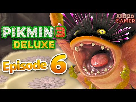Pikmin 3 Deluxe Gameplay Walkthrough Part 6 - Day 6! Vehemoth Phosbat Boss!