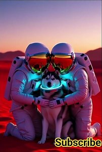 🌌 Astronauts and Their Loyal Dog on Mars 🐕🚀
