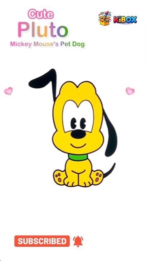How to Draw Puppy Dog Pluto | Mickey Mouse’s Dog Easy Step-by-Step Tutorial 🐾
