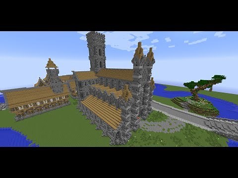 Minecraft Medieval Builds- Medieval Church/Cathedral Tutorial- Part 1 of 5- Church Wings