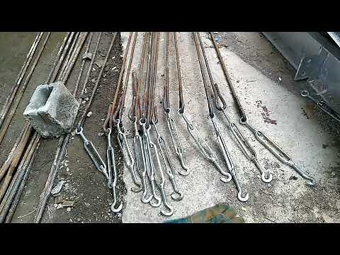 fabricate turnbuckle rod bracing//vertical cross bracing .
