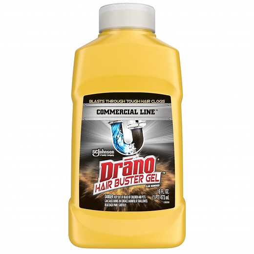 Drano Hair Buster Gel Drain Clog Remover, Commercial Line, 16 oz