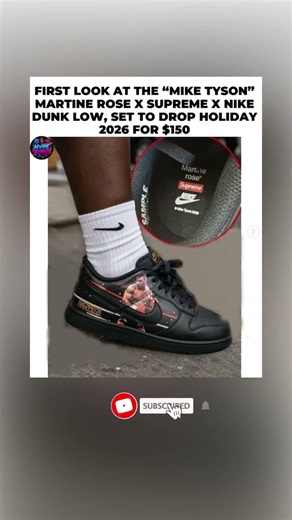 Mike Tyson x Supreme x Nike Dunk Low first look just dropped #shorts