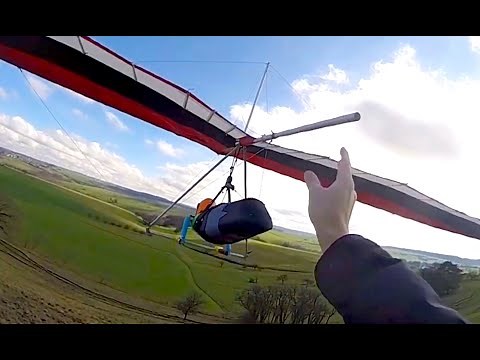 1:3 Scale RC Hang Glider Flight in Slope Wind and Disassembly