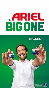 Ariel The Big One PODS® have 2X stain removal* so big mess is no big deal! *Performance of The Big One equals 2 Ariel Original 3in1 PODS®✨ | ARIEL