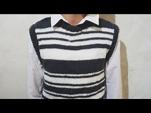 Sleeveless knitted sweater for 12 year old child