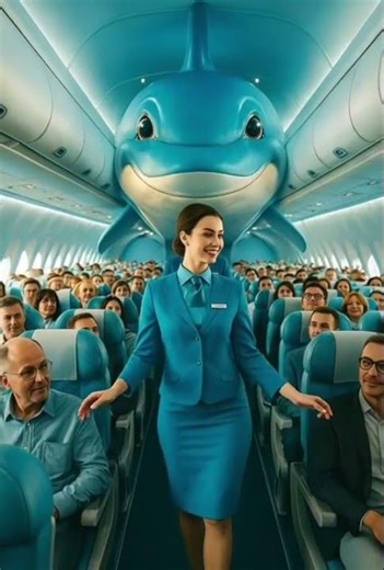 Giant Fish-Shaped Airplane Surprises Everyone at the Airport! #futureaviation #aiaircraft #aiplanes