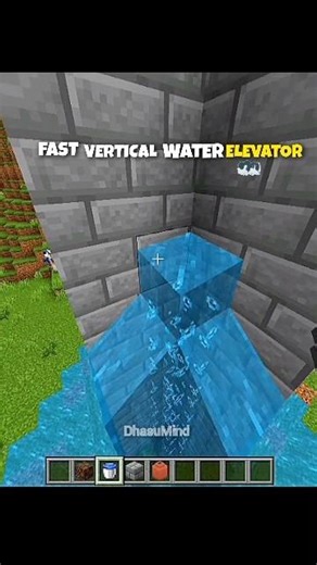 Vertical Water Elevator Speed Test Moment 😳 #minecraft #shorts