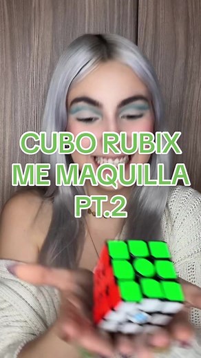 Maquillaje Colorido con Cubo Rubik - Reto Divertido