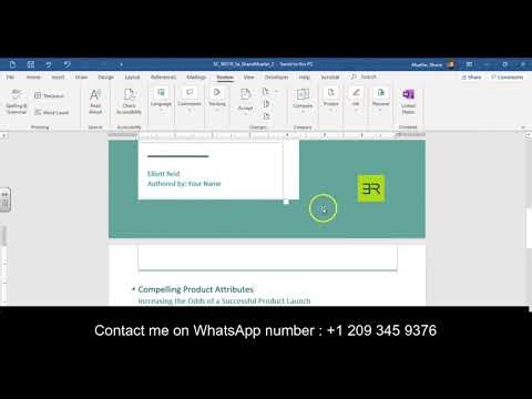 Shelly Cashman Word 2019 | SAM Project 1a | Module 5 | Elliott Reid Pharmaceuticals