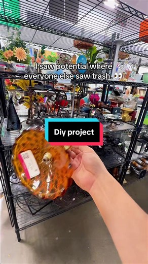 Found this random amber piece at the thrift store and instantly knew it had potential. I turned it into a DIY lamp so the amber can glow once the light turns on. This might be my favorite thrift flip I’ve ever made. Let me know what you think. #thrift #thriftfind #diyprojects #lamp #diy