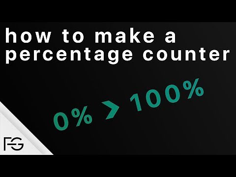 Percentage Counter | After Effects Tutorial