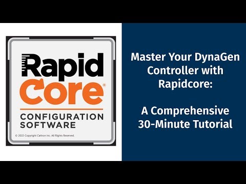 🎥 Master Your DynaGen Controller with Rapidcore: A Comprehensive 30-Minute Tutorial 🎥