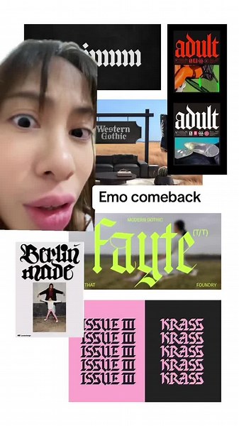 Emo Gothic Graphic Design Trend: Fonts, Medieval Aesthetics, and More