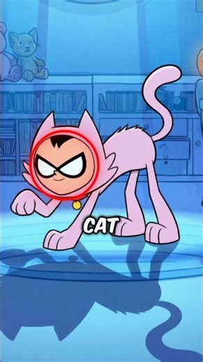 Robin transforms into a Cat in Teen Titans Go…🥶 #shorts