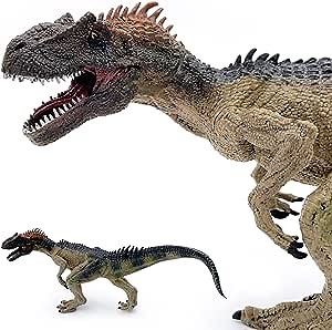 Gemini&Genius Allosaurus Dinosaur Toy for Kids, Dinosaur World Action Figure with Movable Jaw, Standing Pose Cake Topper, Party Gift and Prize Supplie for Kids or Dino Lovers