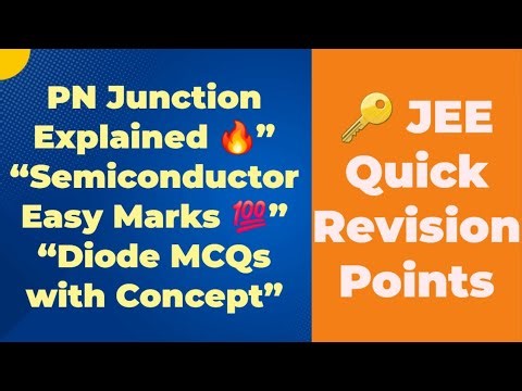 Physics Most Imp mcqs//PN Junction Explained..