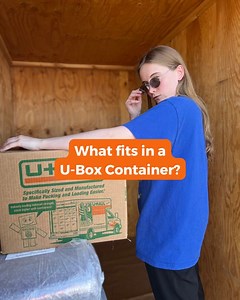 6.9K views · 34 reactions | U-Box Dimensions: 5' x 8' x 7.5' Each U-Box container can pack about 1-1.5 rooms of household goods. With all the items shown, I would need 1 U-Box container! #StorageContainer #MovingContainer #PortableStorage #UBox #UHaul | U-Haul | Facebook