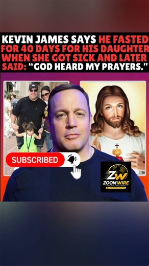 Kevin James Says Prayer Helped His Sick Daughter 🙏❤️ #KevinJames #Faith #Shorts #ZoomWire