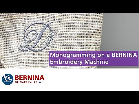 BERNINA Embroidery Machines: Ungrouping and Monogramming in the machine