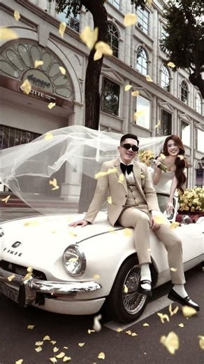 Váy cưới bồng bềnh, xe mui trần cổ điển, những khoảnh khắc ngọt ngào giữa lòng Sài Gòn!