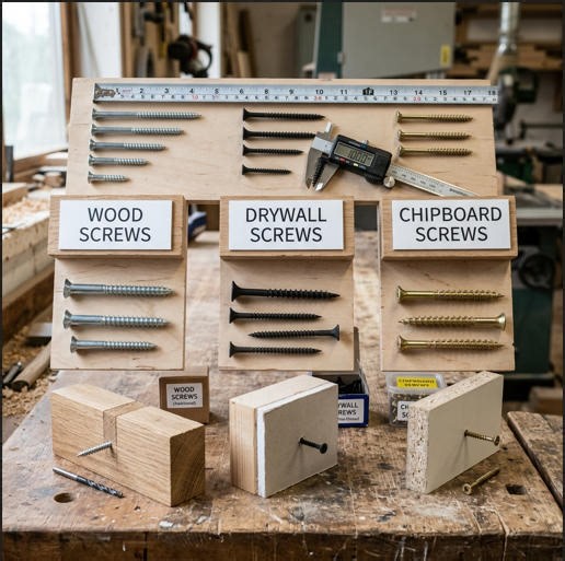 Wood Screws vs Drywall vs Chipboard Screws: Full Guide - Screws and Fasteners Manufacturer