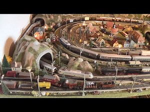 Märklin H0 M-Gleis Nostalgie Anlage , Deutsche Bundesbahn um 1967, Fahrvideo