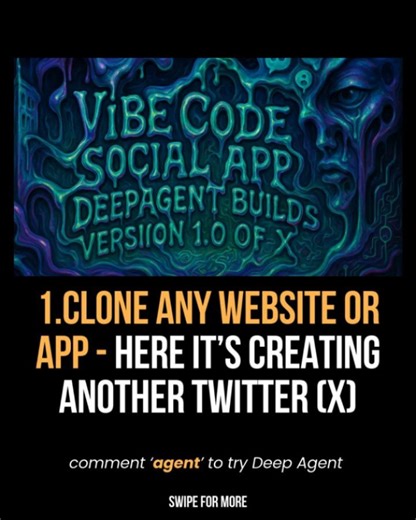 Python on Instagram: "Comment 👉 'agent' to get the link 🖇️ 🚀 Meet DeepAgent - The God Tier AI Agent that can build websites, apps, presentations, detailed technical & financial reports, chatbots, short videos, and much more. Sign up now : deepagent.abacus.ai"