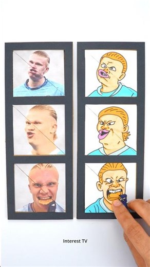 Haaland Meme Vs Real Funny Cardboard Puzzle Game Challenge ❤️ #haaland #shorts #game