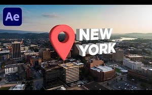 【AE教程|油管搬运|特效动画】立体实景3D跟踪地图位置弹出动画