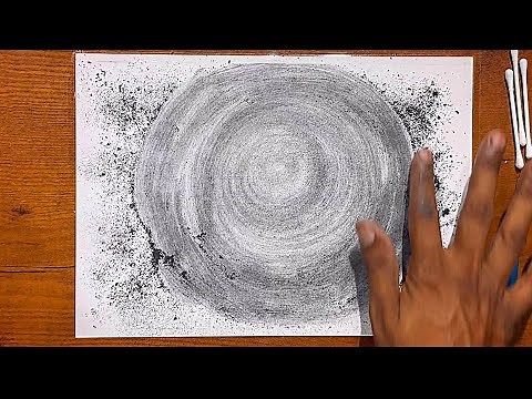 Landscape with Pencil Dust // Pencil Dust Drawing // Pencil Shaving Art // Pencil Shaving