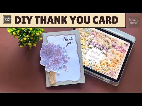 💐 How To Make a Beautiful Thank You Card at Home! 💌