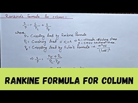 Rankine formula