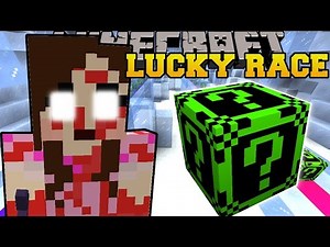 Minecraft: JEN THE KILLER'S ICY LUCKY BLOCK RACE - Lucky Block Mod - Modded Mini-Game