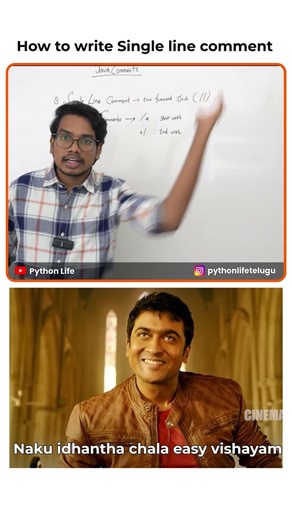 Single Line Comment in Java | Telugu