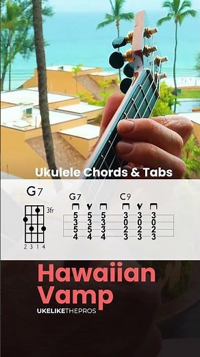 Hawaiian Ukulele Vamp Lesson: G7 & C9 Chords 🎸