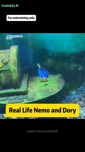 Animaltalkz on Instagram: "Real Life Nemo and Dory Finally Meet, Are They Really Best Friends 🐠 Today I accidentally discovered something amazing in a fish tank, a real life version of Nemo and Dory. After seeing them together, I couldn't resist bringing Dory home to meet my clownfish. Just like many aquarium hobbyists across the United States, especially in places like California and Florida where marine life is popular, I wanted to see if their friendship is real or just an animated illusion.