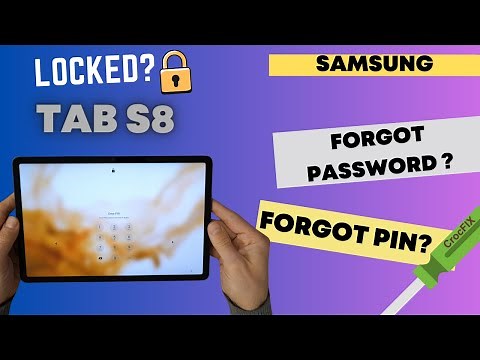 Forgot password on SAMSUNG TAB S8? Locked - unlock & FACTORY reset with CrocFIX