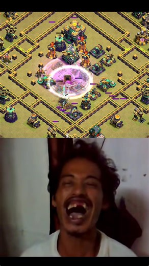 That’s why you should never leave the center of the base exposed 😅🤣 COC #shorts #clashofclans #coc