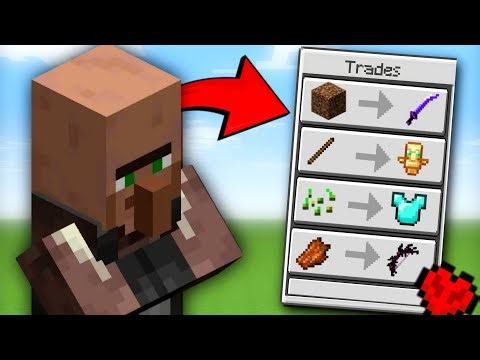 Minecraft Pe But Villagers Trade Op Loots !