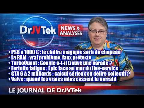 PS6 à 1000 €, GTA 6 à 3.675 milliards, RAM, Valve : que raconte vraiment l’industrie ?📺