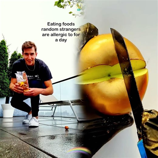 Eating foods random strangers are ALLERGIC TO for a day #shorts