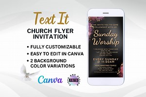 Editable Church Invitation Flyer: Christian Event, Social Media (canva Template) - Etsy