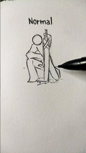 how to draw Stick-man: easy to Hard ✏️#tutorial #howtodraw #stickman #sketching#artist #fypシ