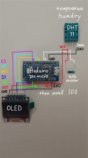 How to set up DHT11 very-Short #electronics #sensors #temperature #humidity