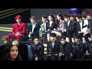 [ENG SUB] 181214 BTS (방탄소년단) Reaction to TWICE Speech - Song of the Year 수상 소감 @ MAMA 2018