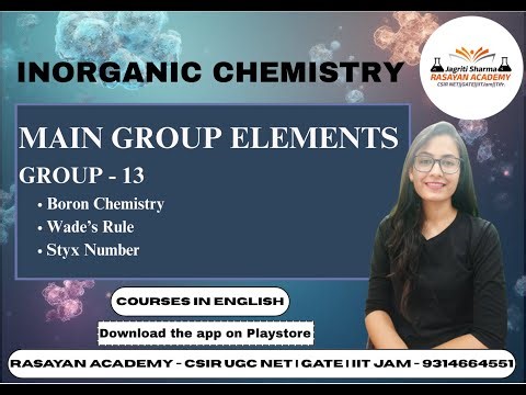 MAIN GROUP ELEMENTS - Group 13 | CSIR UGC NET | GATE EXAMS