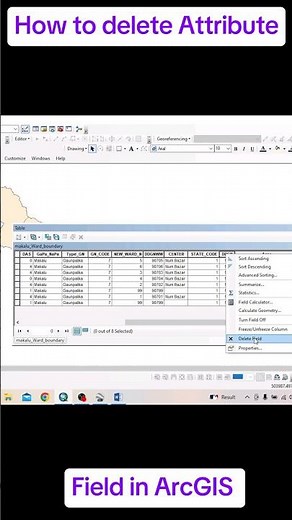 Delete Attribute field in ArcGIS #arcgis #arcgistutorial #shorts #shortsfeed #calmdown