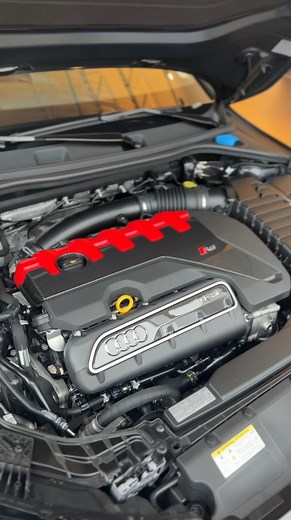 5.6K views · 197 reactions | The 2026 Audi RS 3 blends race-bred performance with day-to-day comfort. Its legendary five-cylinder turbo delivers 394 hp through quattro all-wheel drive, while the driver-focused cabin surrounds you in premium materials and intuitive tech. Whether carving corners or cruising home, the RS 3 proves power and practicality can share the same badge. | Audi of Huntington | Facebook